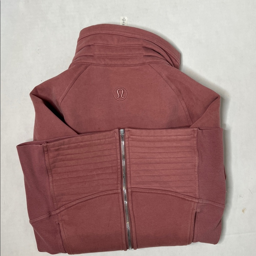 Lululemon Radiant Jacket II Spanish Rose Size 4 Mauve Dusty Pink Long Full Zip